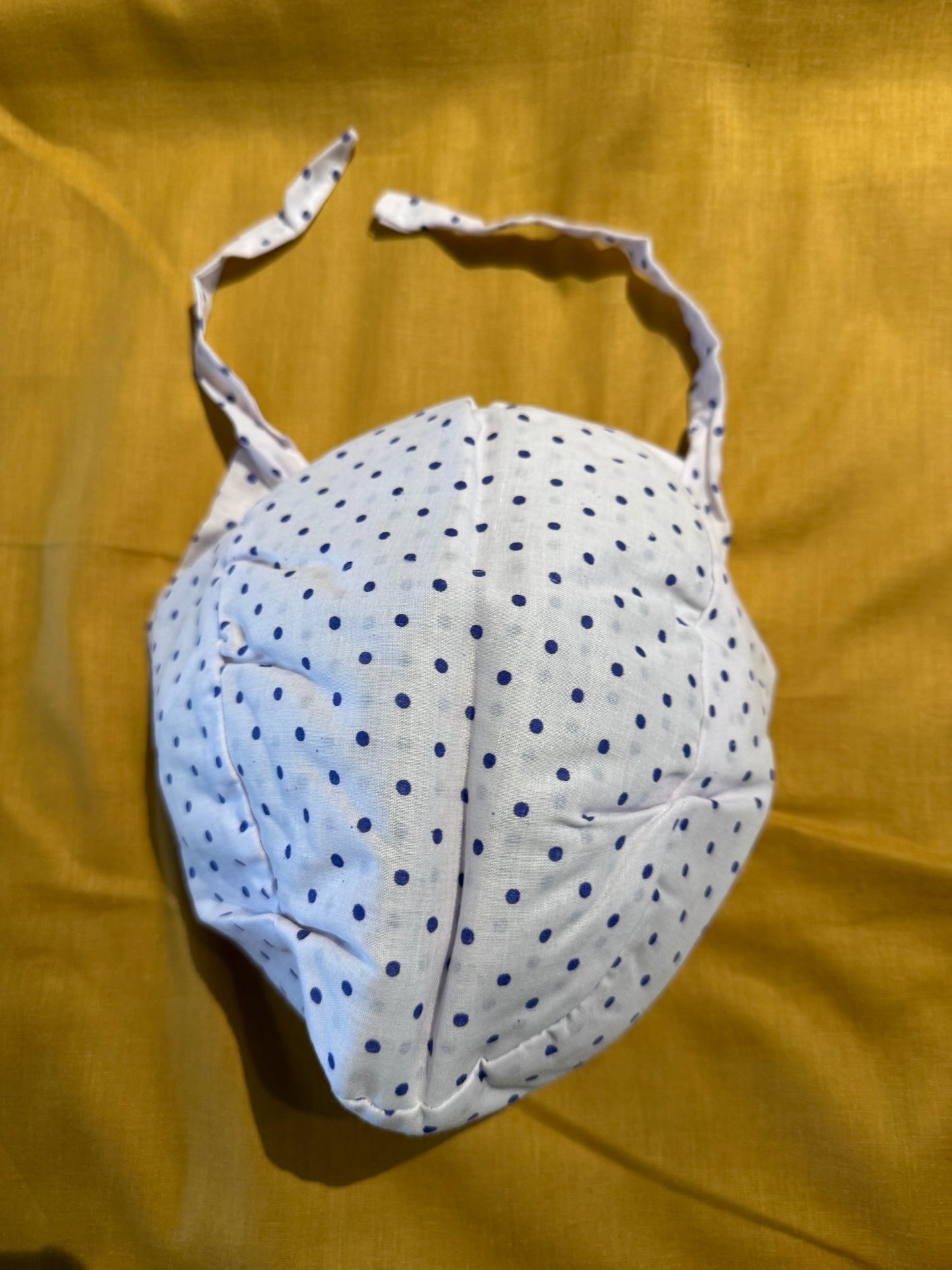Designer Round patka ( cotton) white - 2 strings