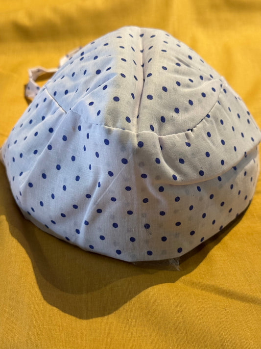 Designer Round patka ( cotton) white - 2 strings