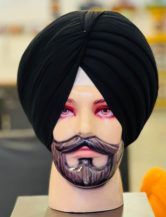 Paag Black (Turban) Full Voile