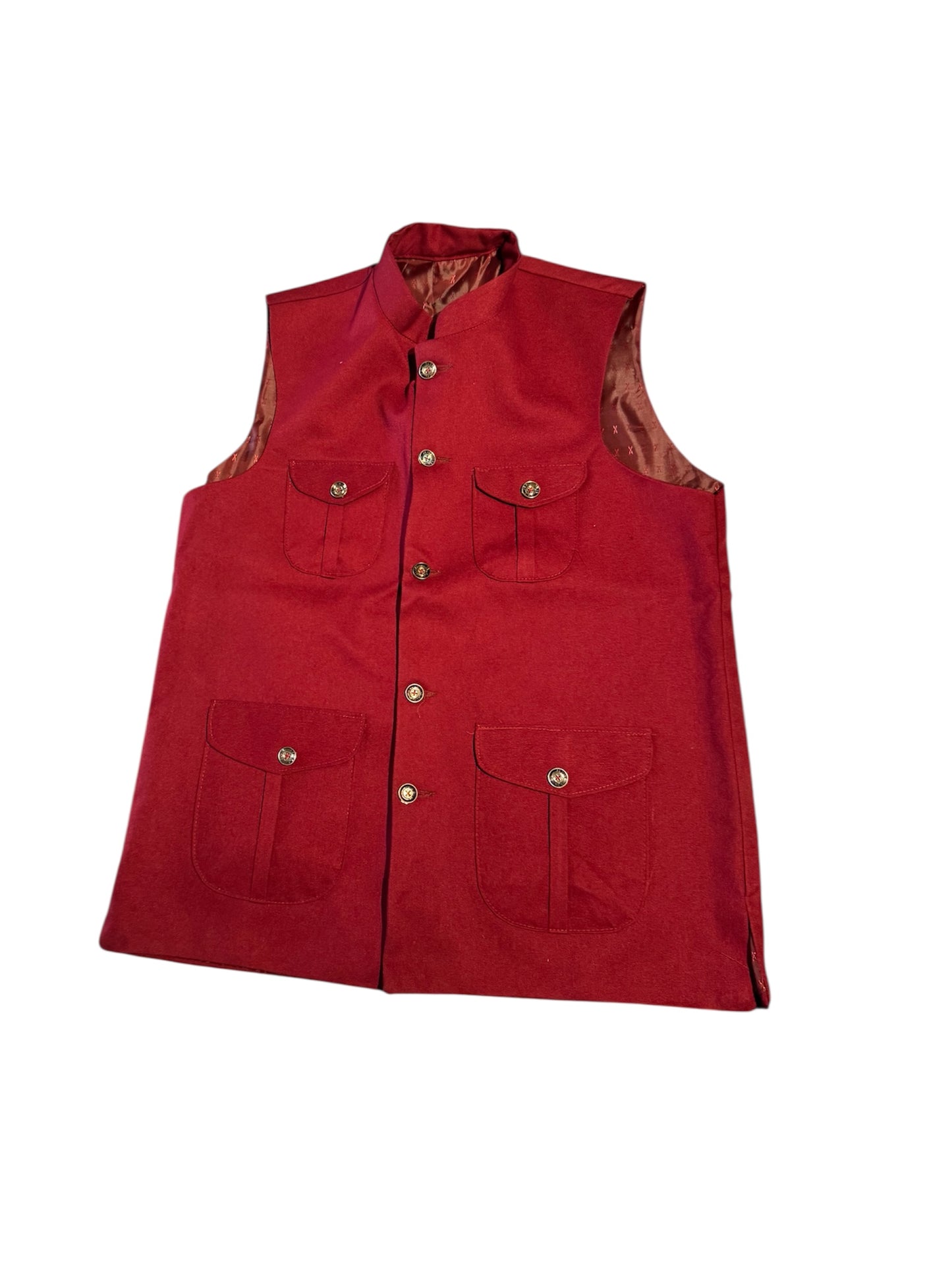Vest Or Sleeveless Jacket ( Red )