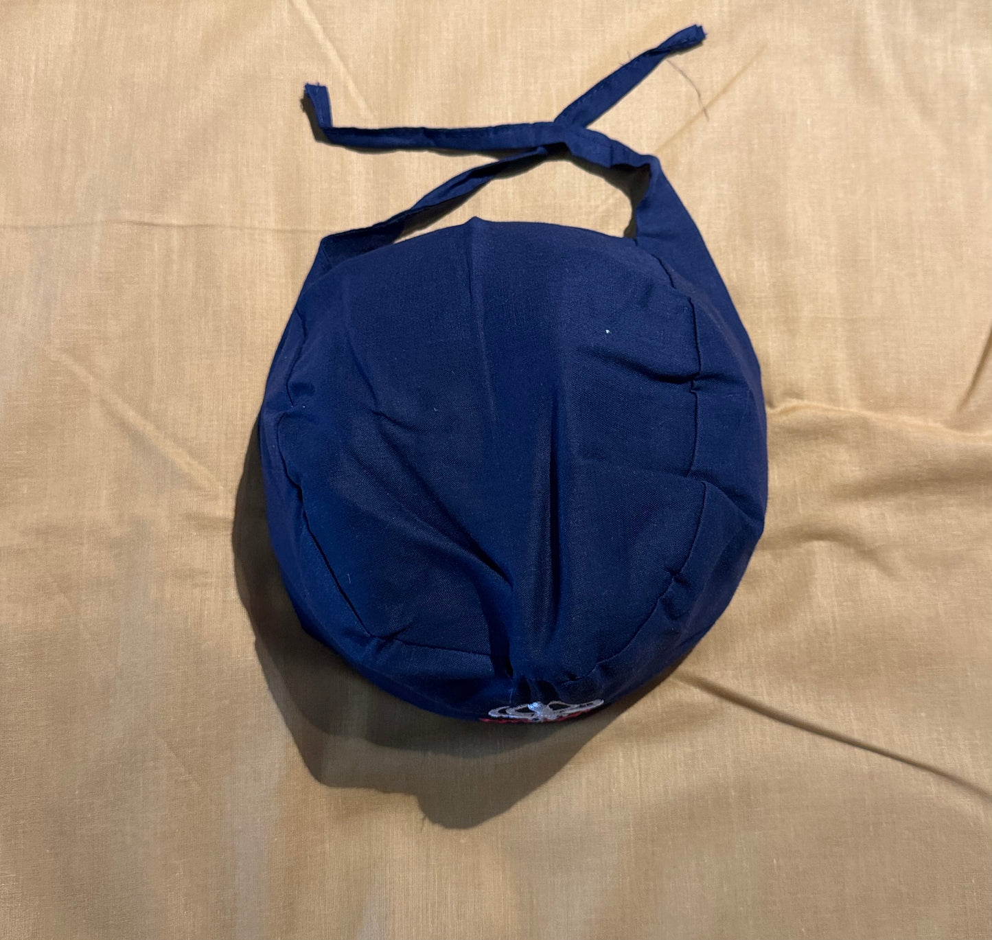 Round patka with Khanda( cotton) Navy Blue - 2 strings