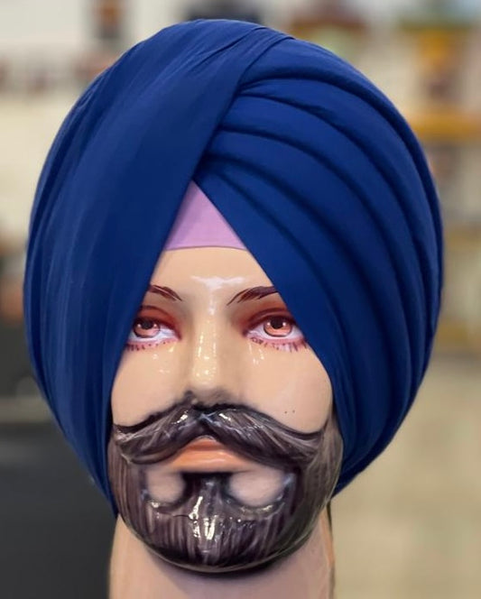 Navy Blue (Turban) Full Voile