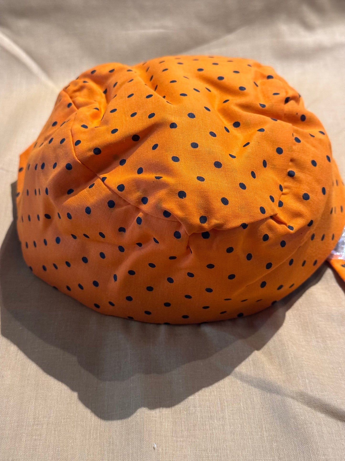 Designer Round patka ( cotton) Orange - 2 strings