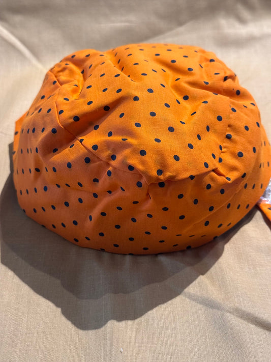 Designer Round patka ( cotton) Orange - 2 strings