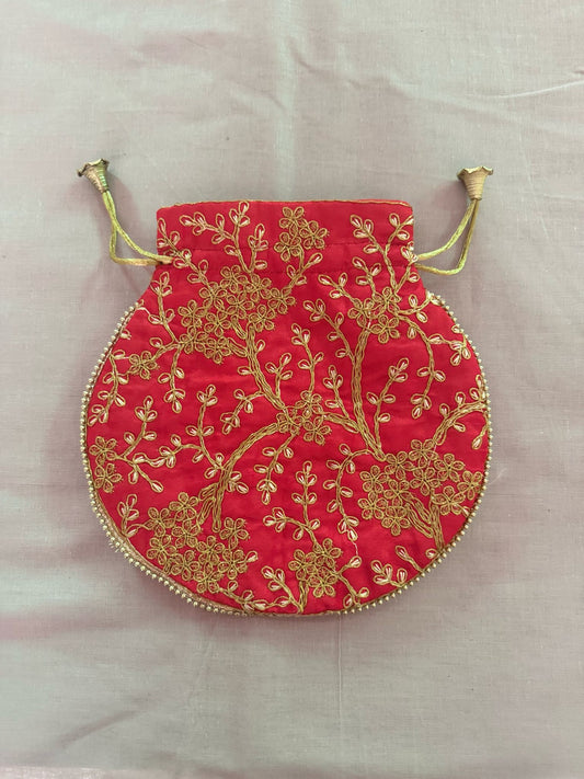 Potli handbag Red