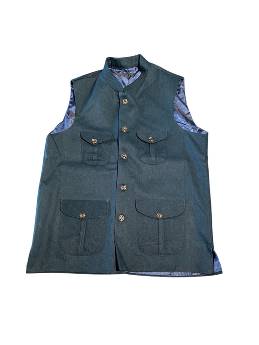 Vest Or Sleeveless Jacket ( peacock Blue)